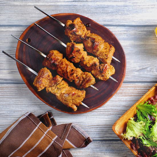 Piri-Piri Pork Kabobs - Recipe photo by FoodForNet
