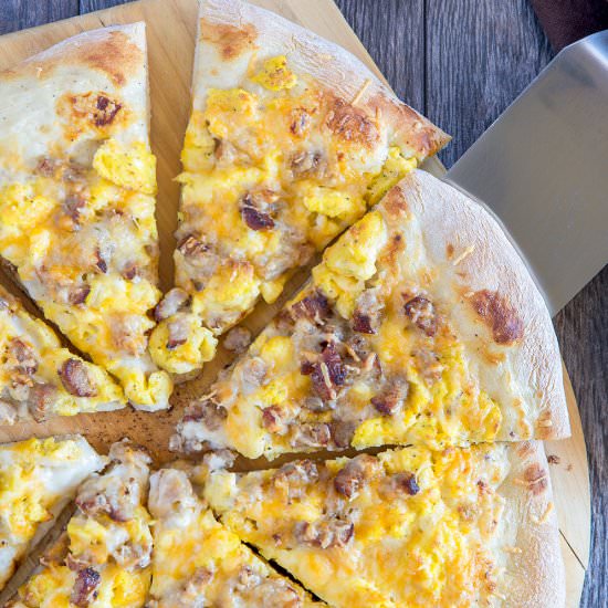 Sausage Breakfast Pizza w Country Gravy - Recipe photo by muttandchops