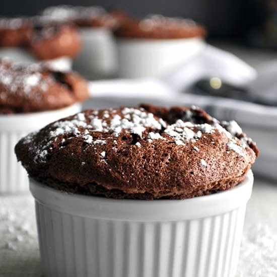 Individual Chocolate Souffles - Recipe photo by BatterandDough