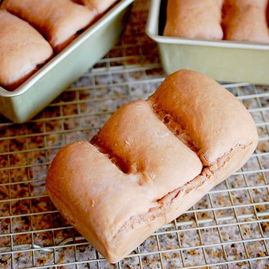 Japanese Red Bean Milk Bread - Recipe photo by evabakes