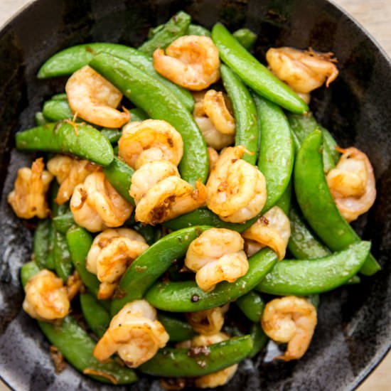 Easy Shrimp & Snap Peas Stir Fry - Recipe photo by janskitchen