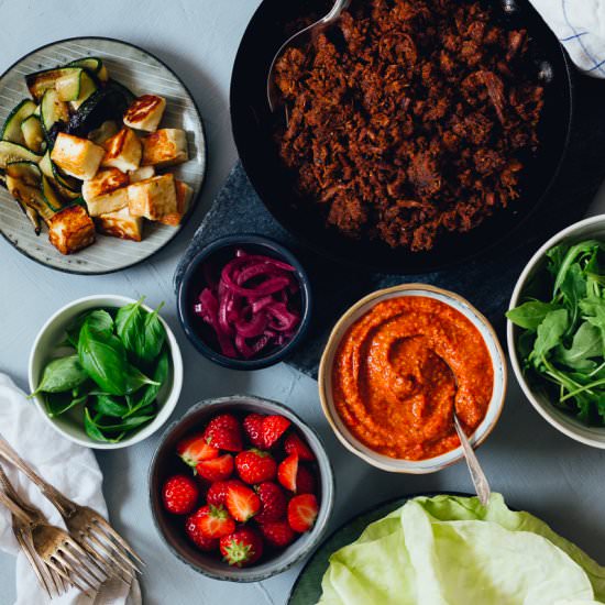 Summer tacos with pulled oats - Recipe photo by cashewkitchen