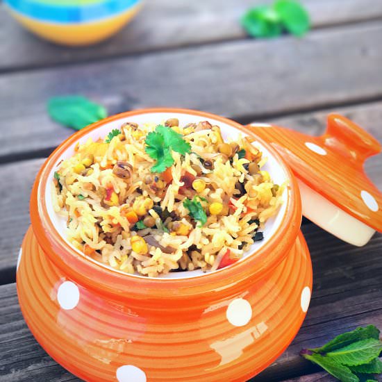 Sprouts Pulao - Recipe photo by tanusrecipes