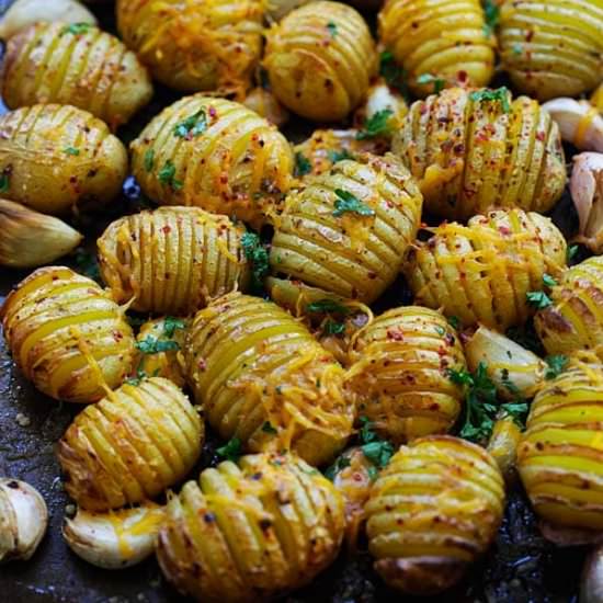 Chili Garlic Roasted Potatoes - Recipe photo by rasamalaysia