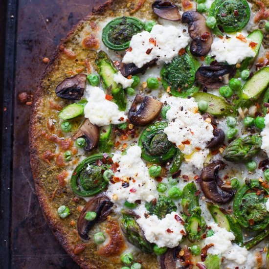 Spring Vegetable Pizza - Recipe photo by karalydonRD