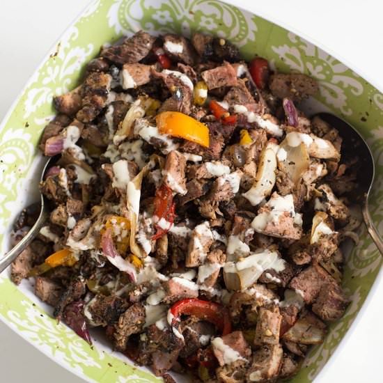 Real Man's Greenless Meat Salad - Recipe photo by Kiwi and Carrot