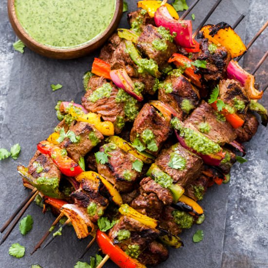 Steak Fajita Skewers - Recipe photo by Recipe Runner