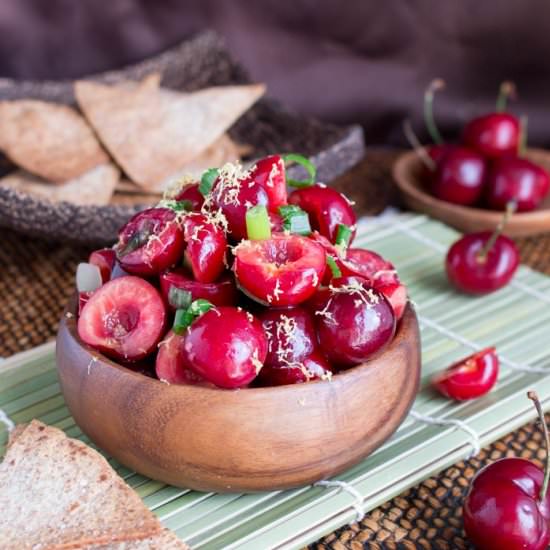 Cherry Ginger Salsa - Recipe photo by Healthy World Cuisine