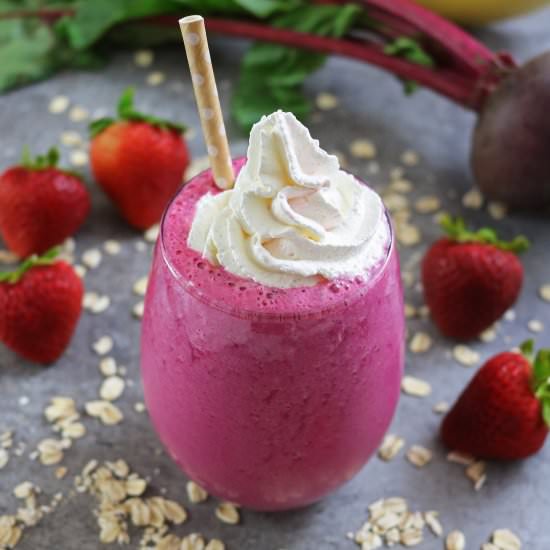 Strawberry, Beet & Banana Shake - Recipe photo by SavorySpin