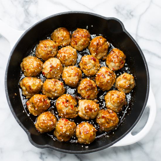 Paleo Chicken Teriyaki Meatballs - Recipe photo by balancedberry