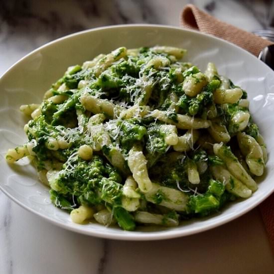 Broccoli Rabe Cavatelli Pasta - Recipe photo by shelovesbiscotti