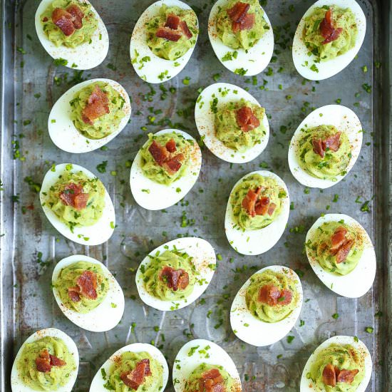 Avocado Deviled Eggs - Recipe photo by damndelicious
