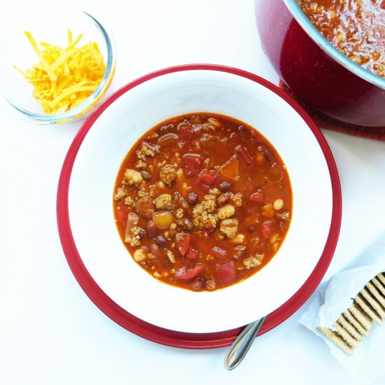 Out of a Can Chili - Recipe photo by Bottom Left of the Mitten