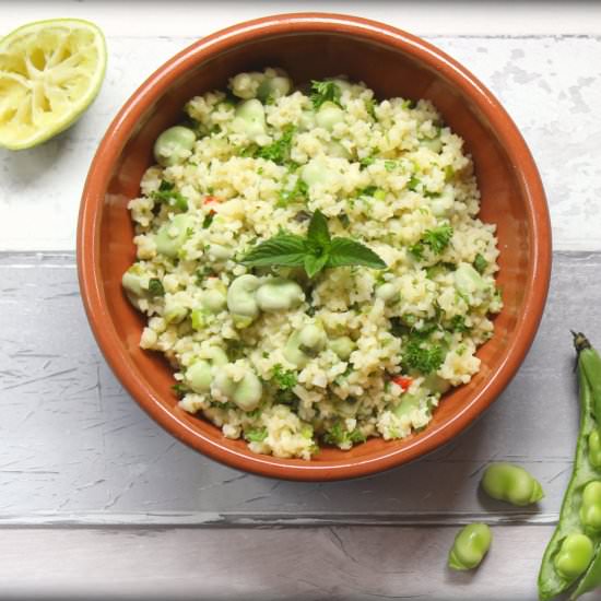 Broad Bean and Bulgur Wheat Salad - Recipe photo by Agents of Field