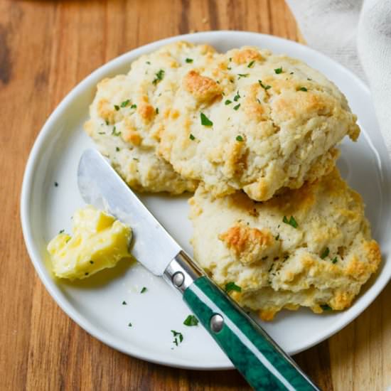Easy 3-Ingredient Drop Biscuits - Recipe photo by garlic and zest