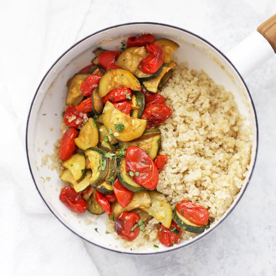 Simply Roasted Zucchini & Tomatoes - Recipe photo by onelovelylife