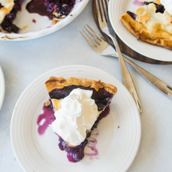 Star-Spangled Blueberry Pie - Recipe photo by theitsybitsykitchen