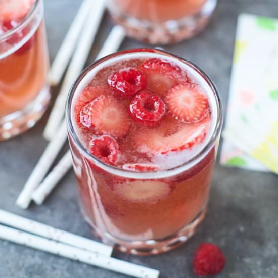 Sparkling Rosé Sangria - Recipe photo by cookingforkeeps