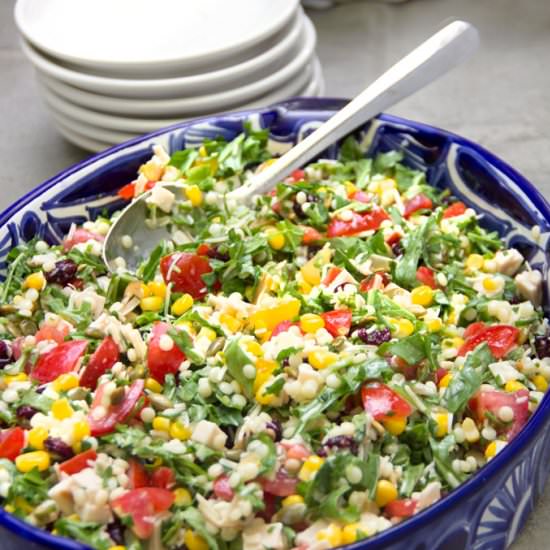 Chopped Salad w/ Buttermilk Dressing - Recipe photo by panning the globe