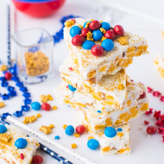 Wonder Woman Caramel Crunch Bark - Recipe photo by A baJillian Recipes