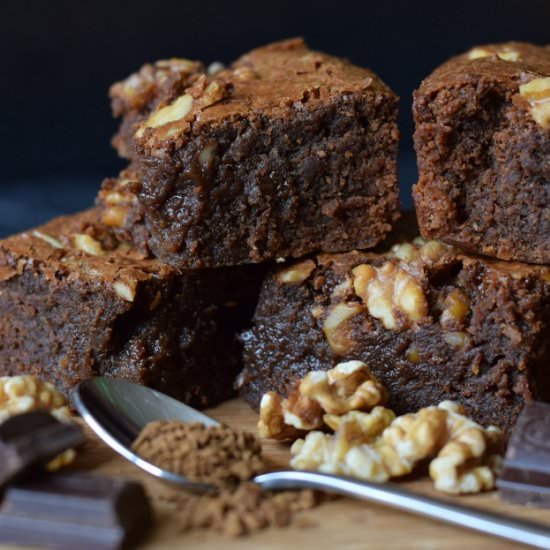 Coffee & Walnut Chocolate Brownie - Recipe photo by OnlyCrumbsRemain