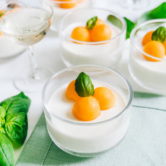Summer Cantaloupe Panna Cotta - Recipe photo by Healthfully Ever After