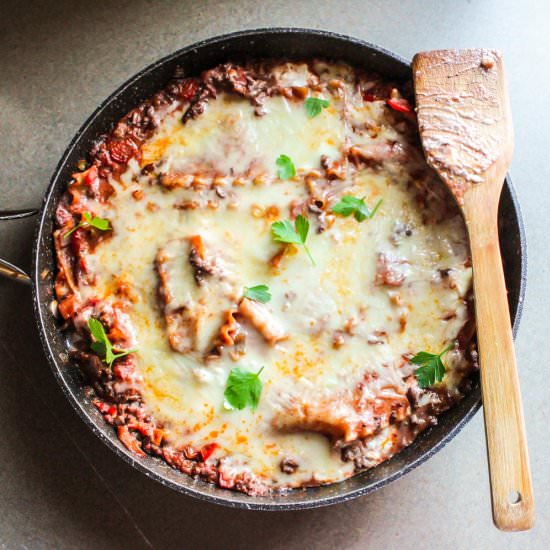 Spicy Skillet Lasagna - Recipe photo by Lisa G Cooks