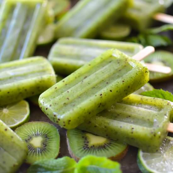 3 Ingredient Kiwi Mojito Popsicles - Recipe photo by simplywhisked