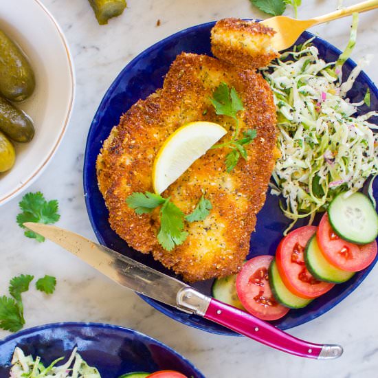 Pickle-Brined Schnitzel - Recipe photo by WhatJewWannaEat