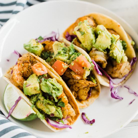 Grilled Spicy Shrimp Tacos - Recipe photo by dadwithapan