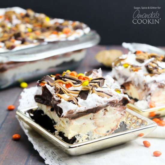 Chocolate Peanut Butter Lasagna - Recipe photo by amandascookin