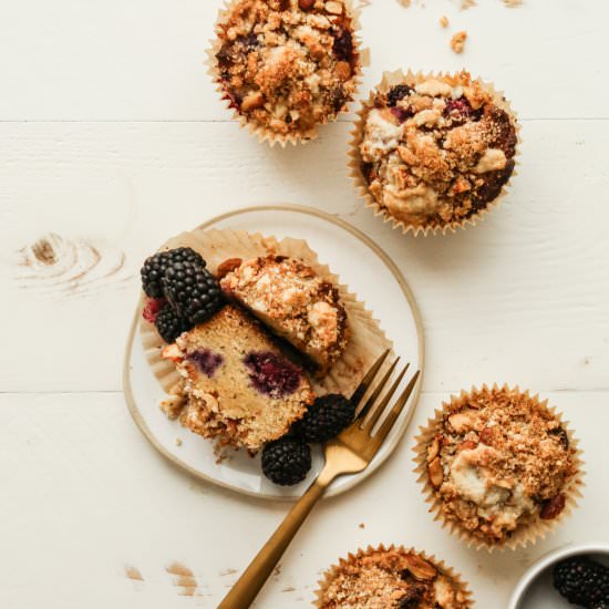Blackberry Protein Muffins - Recipe photo by ProbablyBaking