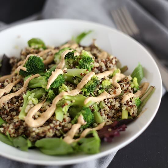 5 Ingredient Broccoli Quinoa Salad - Recipe photo by TwoRaspberries
