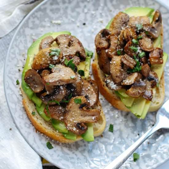 Mushroom Avocado Toast - Recipe photo by feelgoodfoodie1