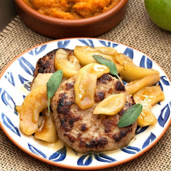 Pork Patties with Apples - Recipe photo by manusmenu