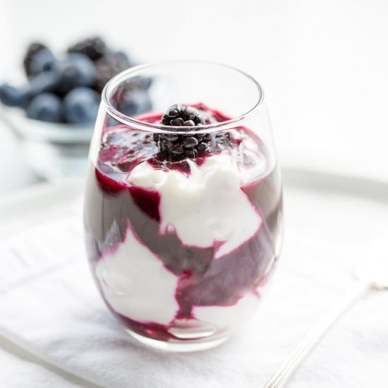 Warm Black & Blueberry Sauce - Recipe photo by Savingroomfordessert