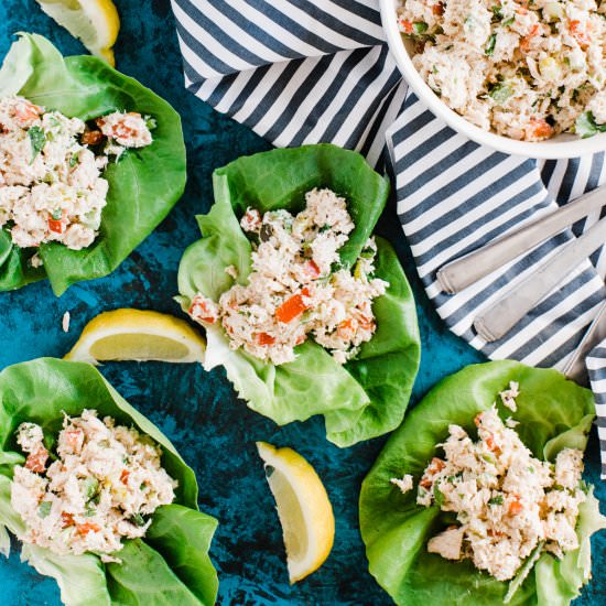 Tuna Lettuce Wraps - Recipe photo by dadwithapan