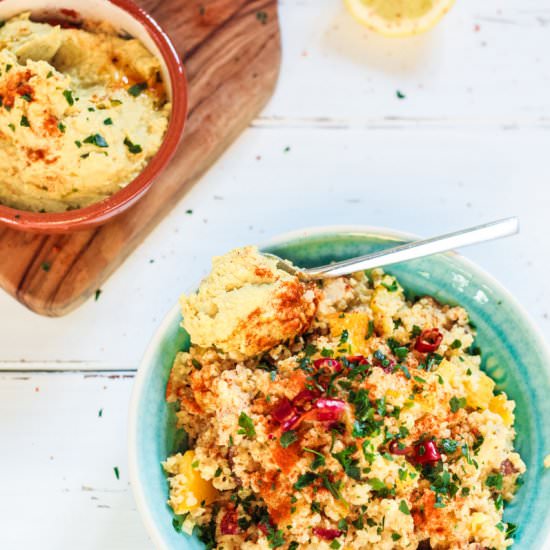 Spicy Bulgur Salad with Smoked Tofu - Recipe photo by Betty_Stardustandpantries