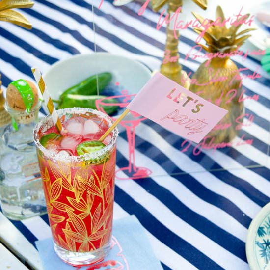 Spicy Pomegranate Margaritas - Recipe photo by pmqfortwo