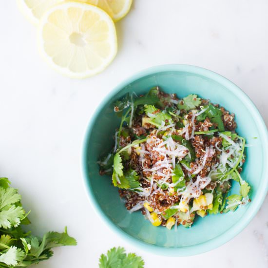 Corn and Cotija Quinoa Salad - Recipe photo by fritesandfries