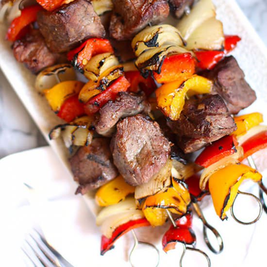 Beef Vegetable Shish Kabobs - Recipe photo by suebeehomemaker