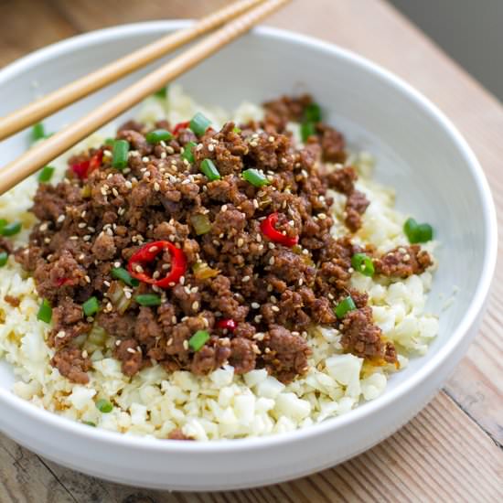 Low-Carb Korean Beef Bowl - Recipe photo by IrenaMacri
