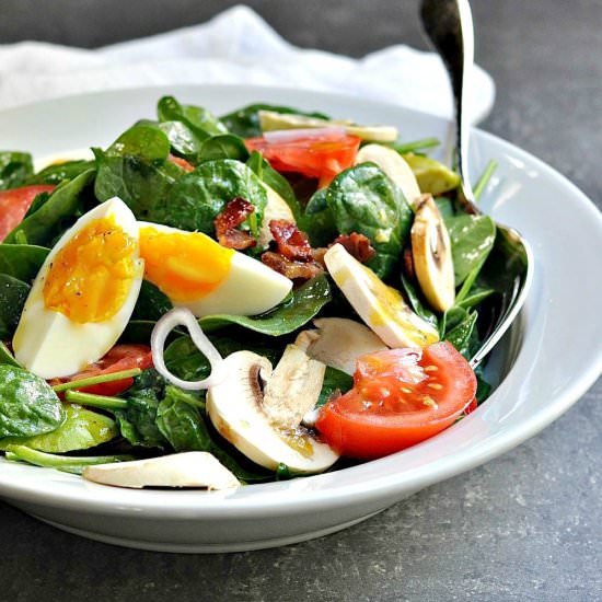 Spinach Salad - Recipe photo by PinchandSwirl