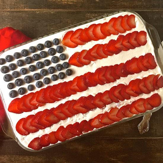 Red, White, and Blue Icebox Cake - Recipe photo by Grits and Pinecones