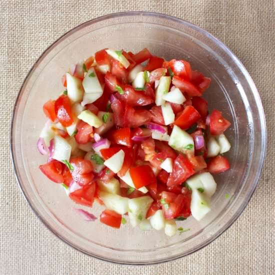 Fresh Tomato & Cucumber Salad - Recipe photo by girlinhealing