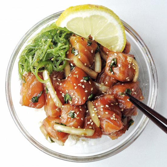 Salmon Shoyu Poke Bowl - Recipe photo by Couple Eats Food