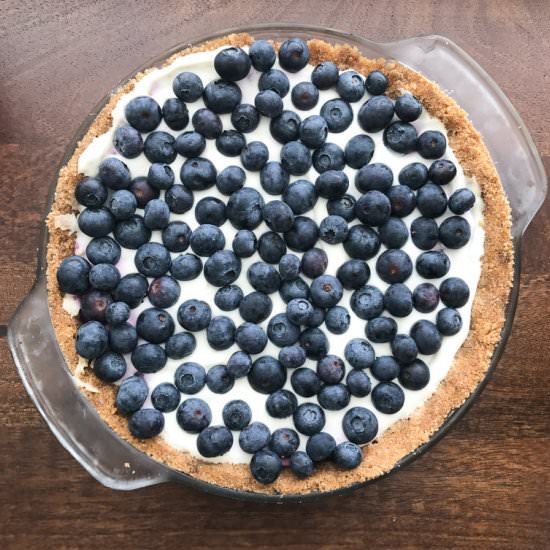 No Bake Blueberry Cream Pie - Recipe photo by alldayieatblog