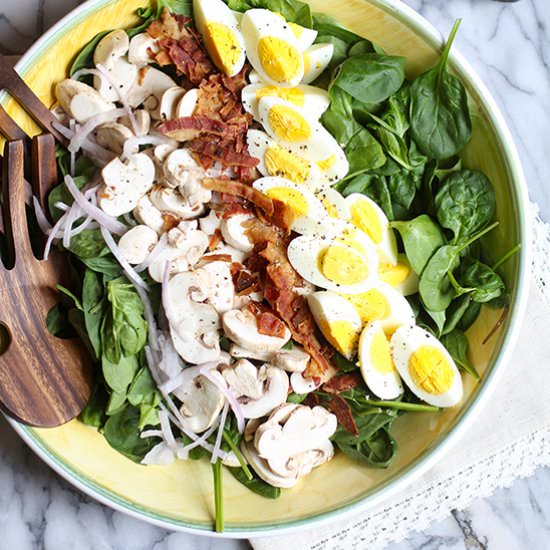 Spinach Salad with Honey Dijon Dressing - Recipe photo by suebeehomemaker