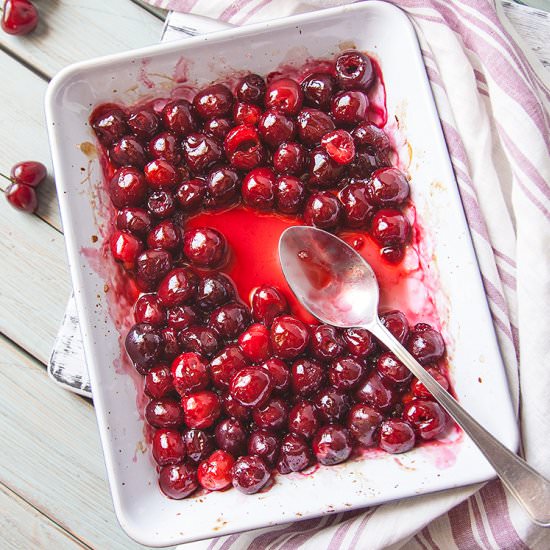 Roasted Cherries - Recipe photo by Foodtasia