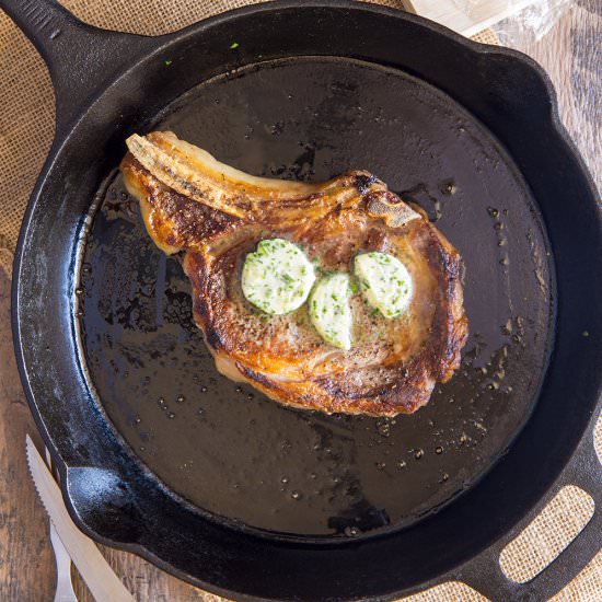 Pan Seared Ribeye Compound Butter - Recipe photo by muttandchops